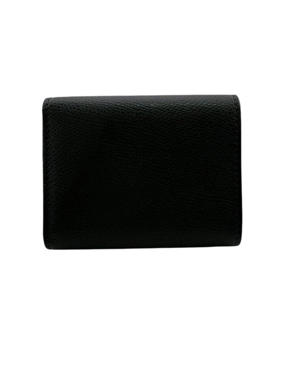 Fendi O'lock FF Logo Leather Trifold Wallet Compact Gray